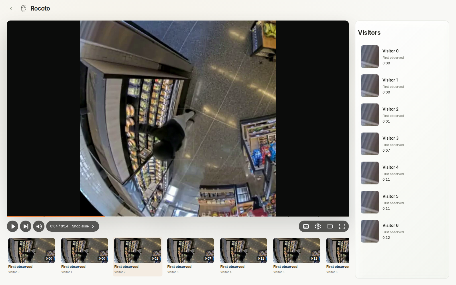 The native camera player with the retained RetailAction recording
